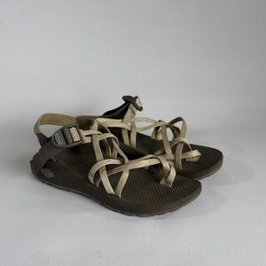 Chaco Women's Strappy Sandals in Beige and Brown